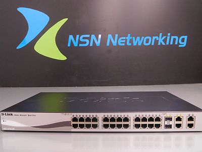 D-Link DES-1210-28 24-Port External Ethernet 10/100 Switch NO RACK EARS INCLUDED