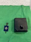 DeMolay Blue Honor Key Fob Charm Pendant Sterling Vintage Maltese Masonic #391