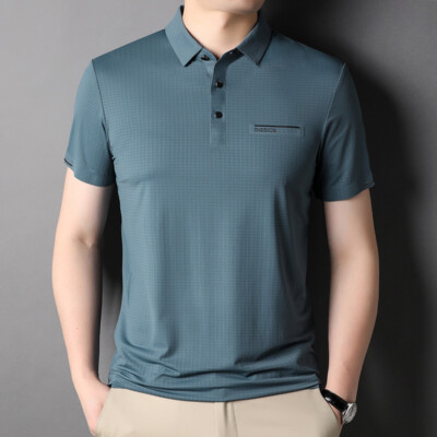 ZONBAILON Solid Men's Summer Breathable Classic Soft Short Sleeve Polo Shirt