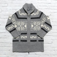 Pendleton Westerly Lambs Wool Shawl Cardigan Jacket Size M Big Lebowski