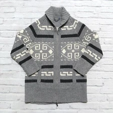 Pendleton Westerly Lambs Wool Shawl Cardigan Jacket Size M Big Lebowski
