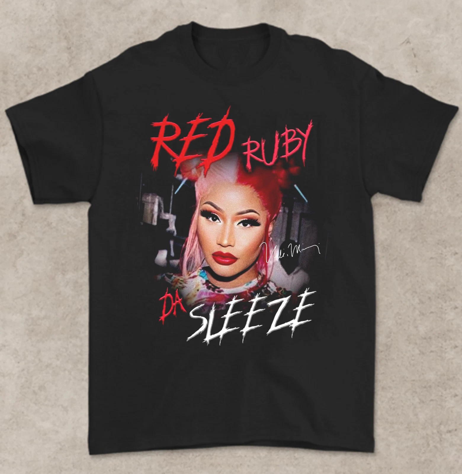 Nicki Minaj Red Ruby Da Sleeze Black Men T Shirt Gift Fan