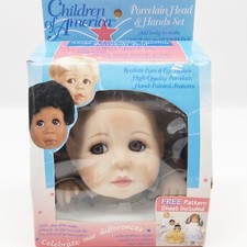 Fibre Craft Children of America Porcelain Head Hands Set Doll 1995 Vintage