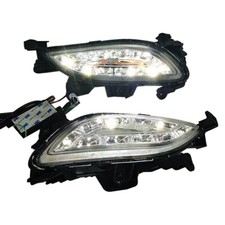 Pair For Hyundai Sonata 2015-2017 Halogen Daytime Running Lights Fog Lamps Bezel