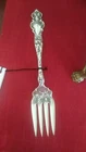 Meat Fork Sterling Silver,  Art Nouveau, "Eton" Floral Pattern Handle by Wallace