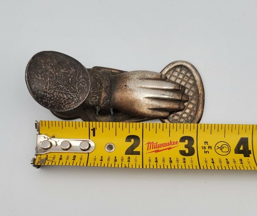 RARA clip antica moneta/carta vittoriana riso brasiliano 1000 monete metà 1800 - Foto 6 di 6