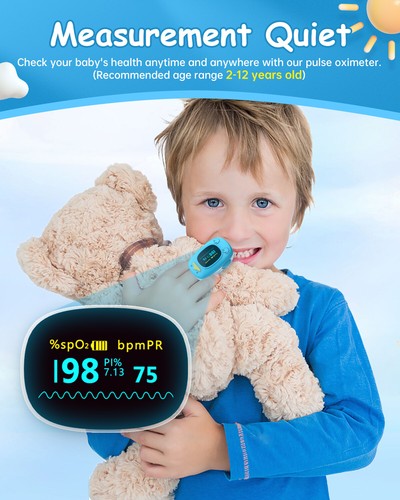 Baby Kids Finger Pulse Oximeter Pediatric SpO2 PR for Neonatal Children 1-12Year - Picture 3 of 7