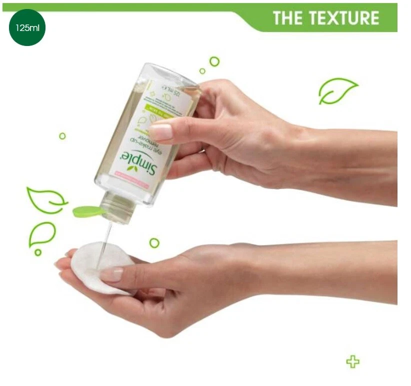 Simple Sanft Zur Haut Augen Make-Up Entfernt Wasserfeste Wimperntusche 125ml - Bild 3 von 4