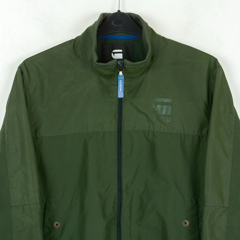 G STAR RAW Nancor Vest Mens XL Windbreaker Jacket Bomber Mesh Lining Green Coat - Image 2 of 4