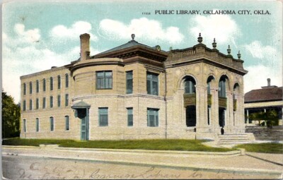 Public Library, Oklahoma City, Okla Vintage Postcard Wpc3