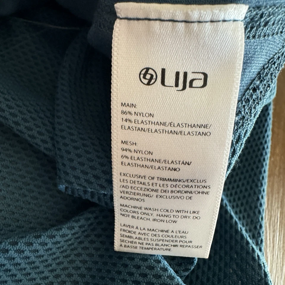 Jaqueta Lija com zíper tamanho pequeno manga longa azul tênis de corrida bolsos superiores - Imagem 4 de 4