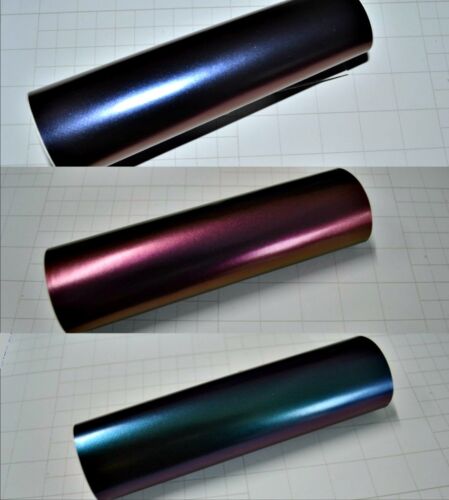 Emballage vinyle mat caméléon (mat sans air/bulle) 3 couleurs multi tailles - Photo 1/2