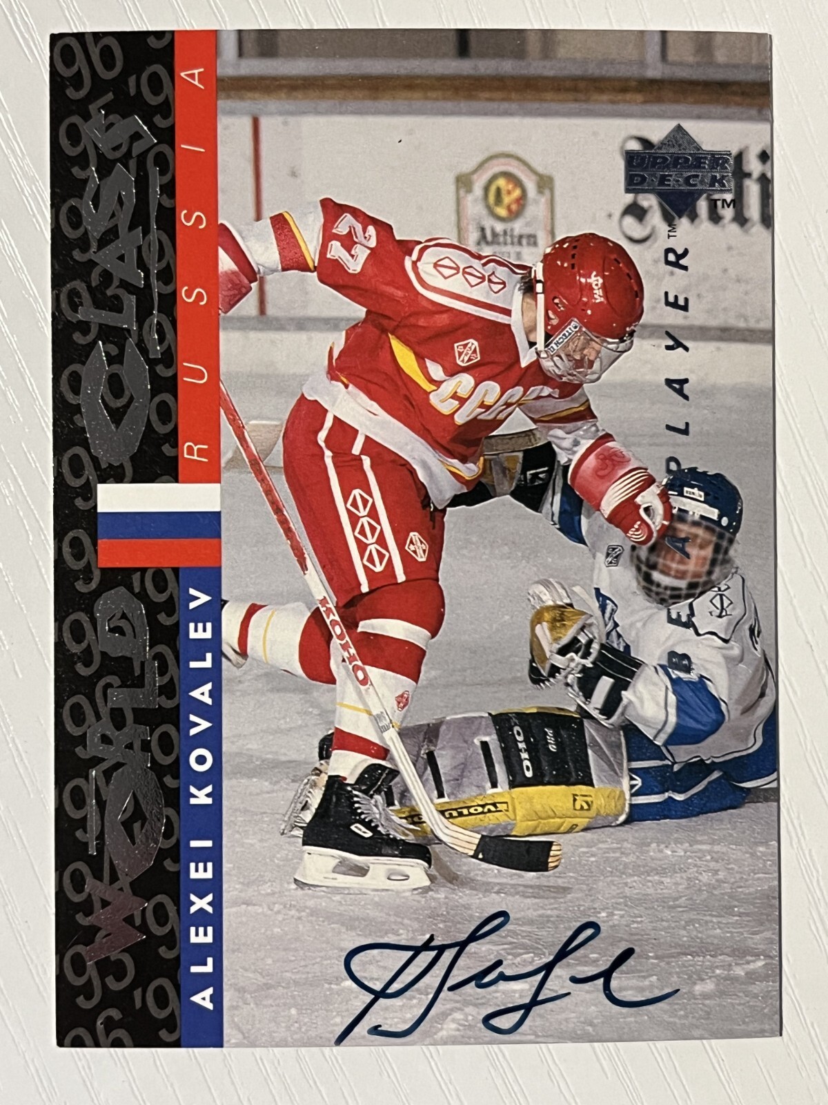 Alexei Kovalev 1995-96 Upper Deck Be A Player Auto Autograph #S182
