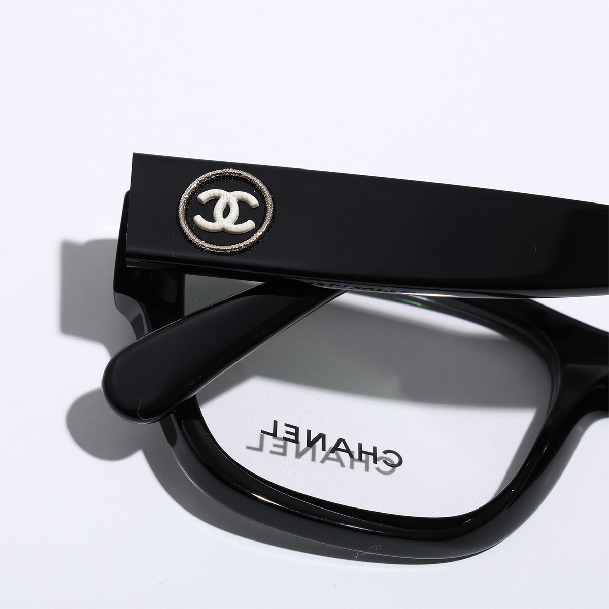 CHANEL Rectangle Shape Cell Frame Full Rim Coco Mark CC Mark Logo