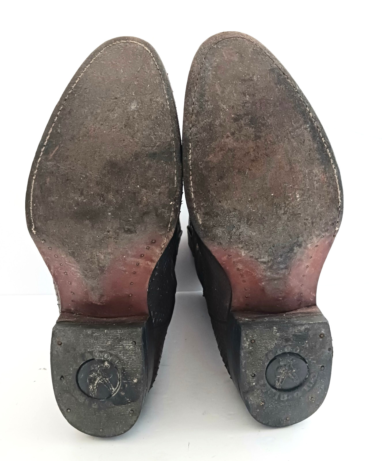 VTG Cold River Exotic Python Brown Leather Embroi… - image 12