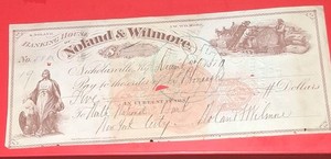 Noland & Wilmore Banking House $5 Bank Check Nicholasville KY