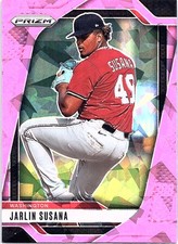 2025 Panini Prizm #272 Jarlin Susana Pink Ice Prizms