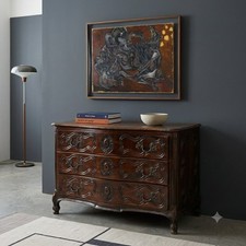 Cassettone Barocco Antico Noce Intagli Francia XVIII Secolo Originale