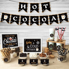 Hot Chocolate Bar Kit Hot Cocoa Banner Bar Kit Christmas Hot Chocolate Bar Suppl