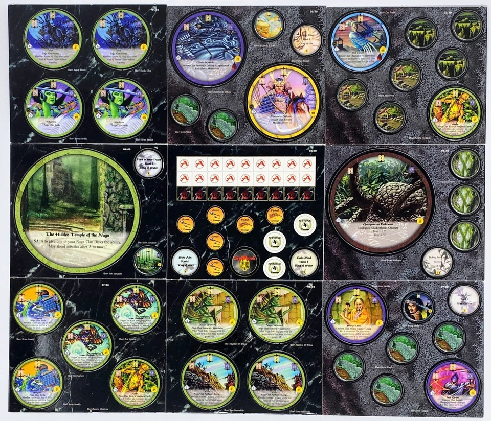 FFG Legend of the Five Rings Diskwars: Shadowlands 60/60 Complete Set UNPUNCHED - Image 2 of 4