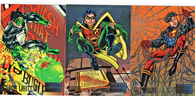 1995 Fleer/SkyBox DC Versus Marvel HERO Trio - Green Lantern , Robin -Superboy