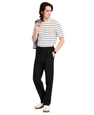 Tommy Hilfiger Mens Relaxed fit Dress Pants 38 / 32 Pleated Dark Gray Solid
