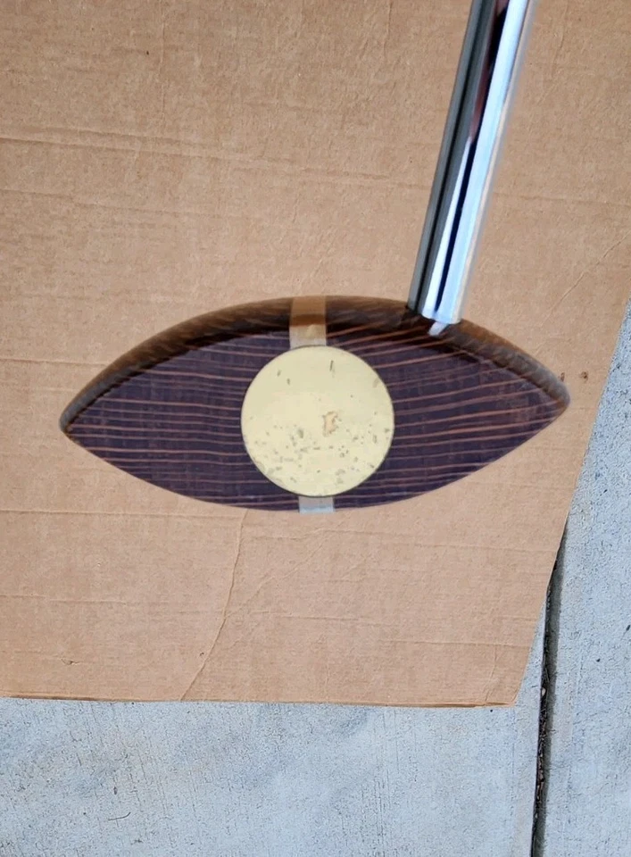 Beautiful Custom-Made Wooden Mallet Putter w/ brass face insert RH 35.5" (K010) - Image 2 of 4