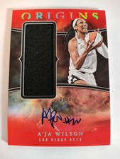 2024 Origins WNBA A'ja Wilson Jersey Patch Auto RED /49 "B"