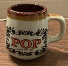 Ocean City MD Ceramic Pottery Mugs Floral Ornate Cream/Brown Mom & Pop Set — photo 6