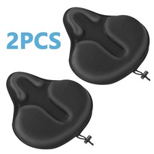 2PCS Bike Seat Oversize, Extra Wide, Padded Bicycle Seat Cushion for Men Women