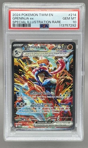 113757292 Greninja ex 2024 Pokemon Twilight Masquerade #214 SIR PSA 10