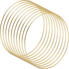 20 Pcs 12 Inch Large Metal Floral Hoop Gold Crafts Hoops Dream Catcher Rings ...