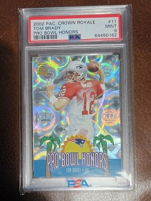 2002 Pacific Crown Royale - Pro Bowl Honors Tom Brady #11 PSA 9