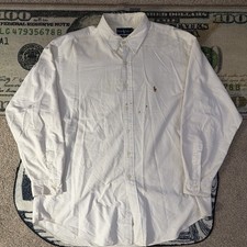 White Polo Ralph Lauren Button-up Shirt 17 1/2 34/35 Classic Fit