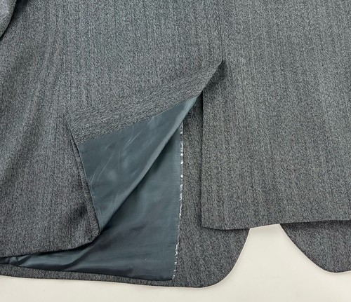 Jos A Bank Reserve Gray Herringbone Silk Wool Regal Fit 2B Sport Coat Blazer 52R - 第 6/10 張圖片