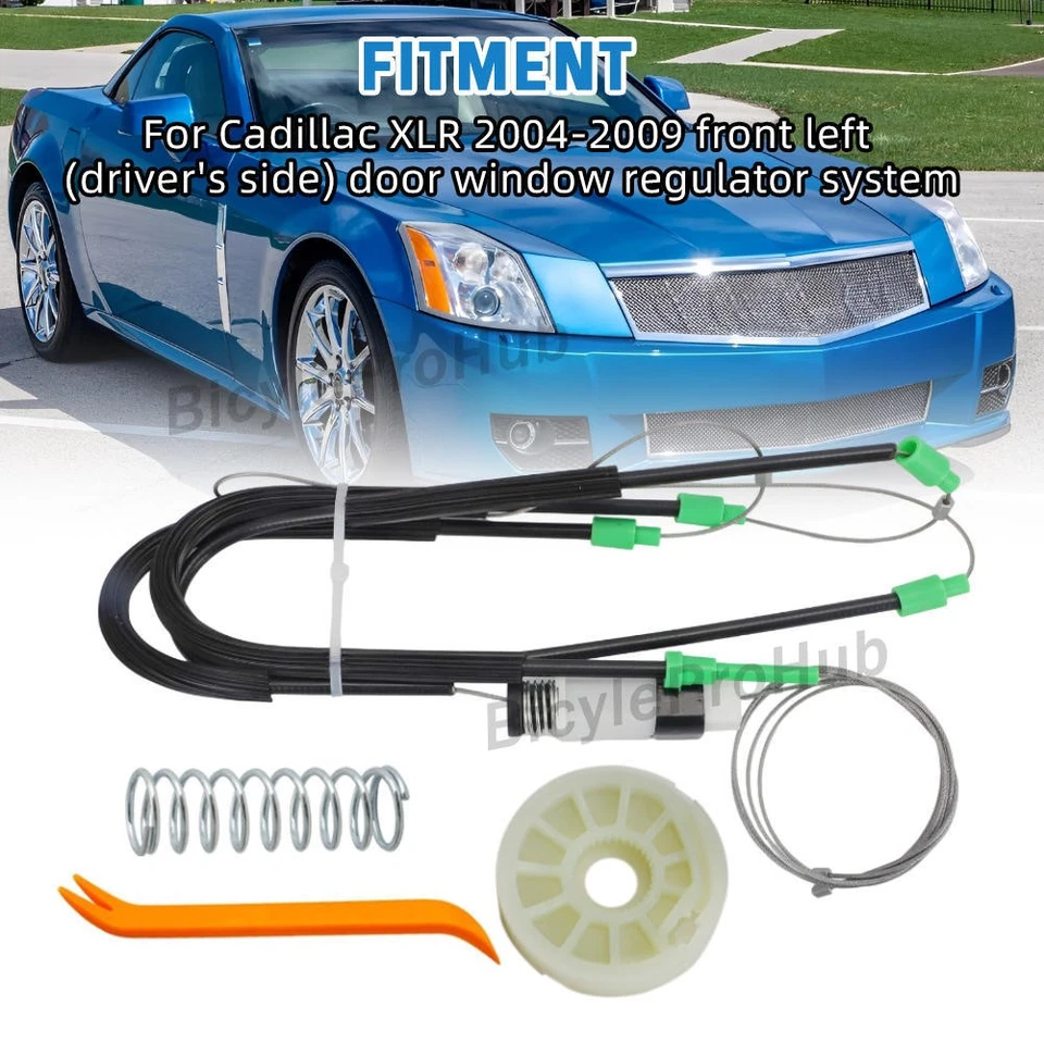 Kit de reparación regulador ventana delantera izquierda para Cadillac XLR 2004-2009 lado del conductor EE. UU. Foto 2 de 4