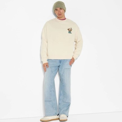 Original Use Men's Size XXL ''These Boots Dilly Dally'' Ivory Boxy Fit Sweatshirt