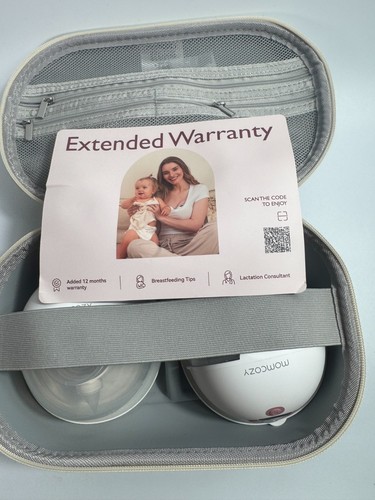 Momcozy M5 Double Electric Wearable Breast Pump  White w/ Case Used