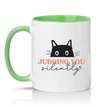 You Silently Work Kollege 11 Unzen Keramiktasse Passiv Aggressiv Katze Humor