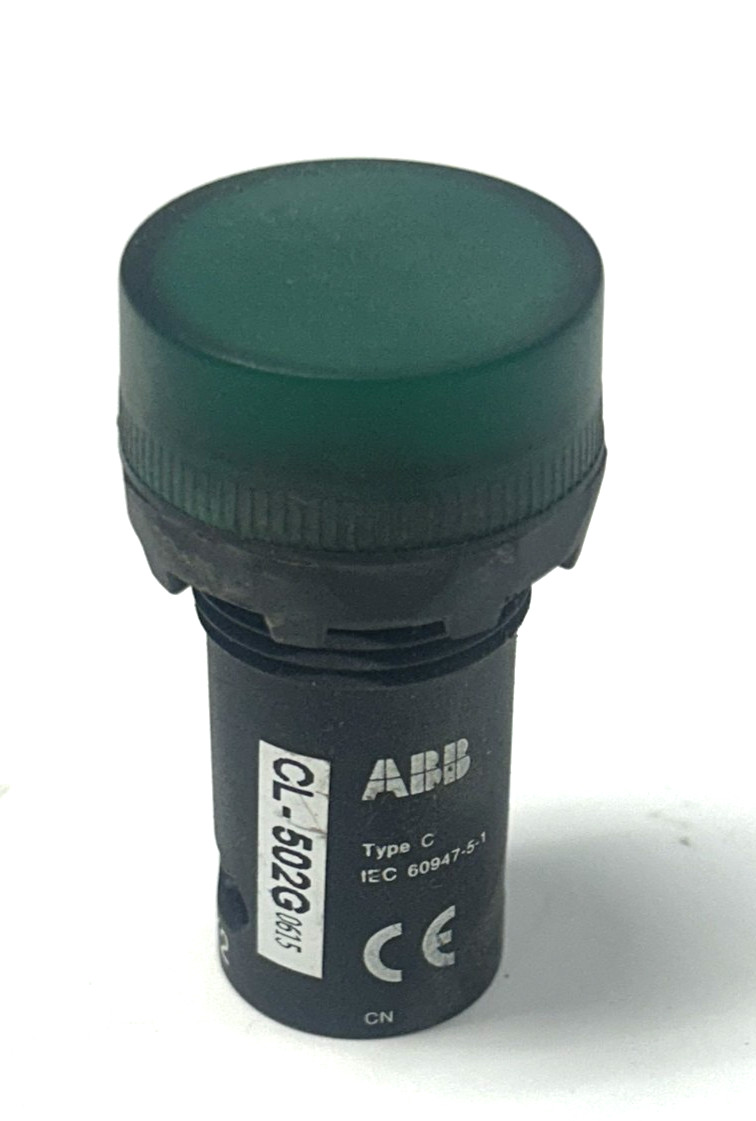 ABB PILOT LIGHT HEAD INDICATOR CL-502G 24VAC/DC 1.5A SCREW TERMINAL GREEN LED