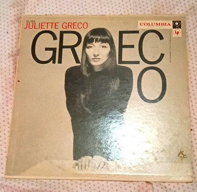 Juliette Greco Greco Columbia CL 992 12'' Black Vinyl LP Record