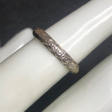 B1677 Sterling Silver 6 Textured Engraved Patterned Band Ring sz 6 1.6g