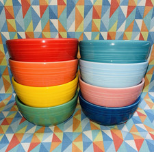 NEW FIESTA 8 BISTRO coupe BOWLS Bright Rainbow Mixed color set 22 oz  FIESTAWARE
