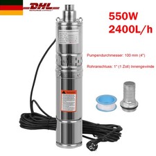 4Zoll 100mm 550W Tiefbrunnenpumpe 2400L/h sandresistent Brunnenpumpe Rohtenbach