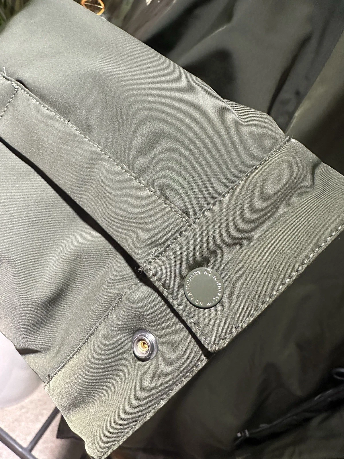 NN07 no nationality Men Green Primaloft Insulated Mid-Length Coat XL Zip/Button - product detail image 3