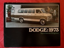 1973 Dodge Sportsman Wagons - Original Van Sales Brochure Catalog