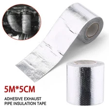 2" x 16' Adhesive Exhaust Header Pipe Wrap Heat Shield Tape Exhaust Heat Zdloury