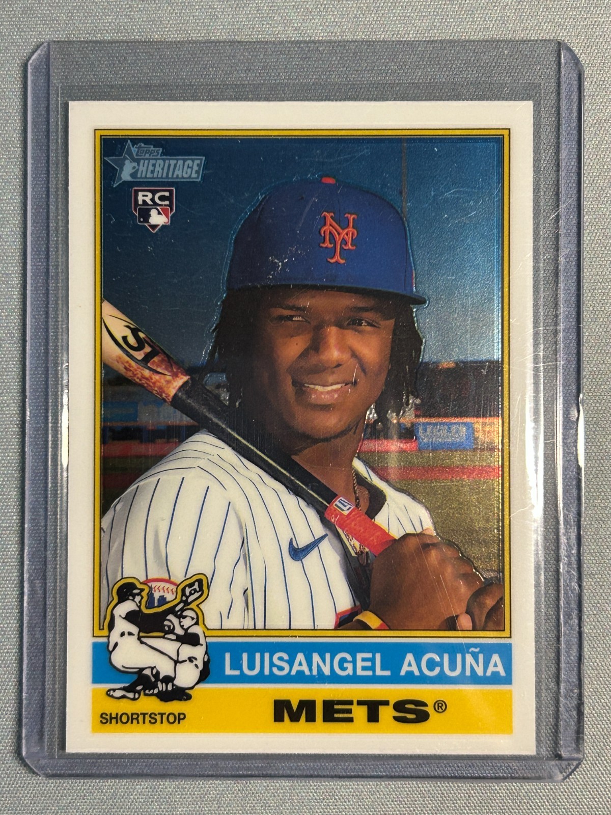 2025 Topps Heritage Chrome #274 Luisangel Acuna RC Mets White Sox