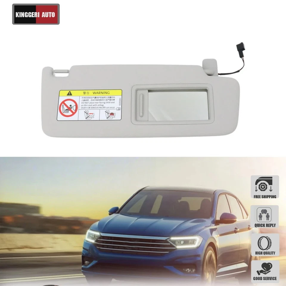 Grey Right Sun Visor Panel 5GG857552 For Volkswagen Jetta 2019-2021 1.4L 2.0L US Foto 4 de 4