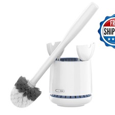 MR.SIGA Toilet Bowl Brush and Holder, White, 1 Pack